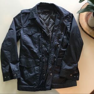 Banana Republic Navy Oil Cloth Field Coat - Small